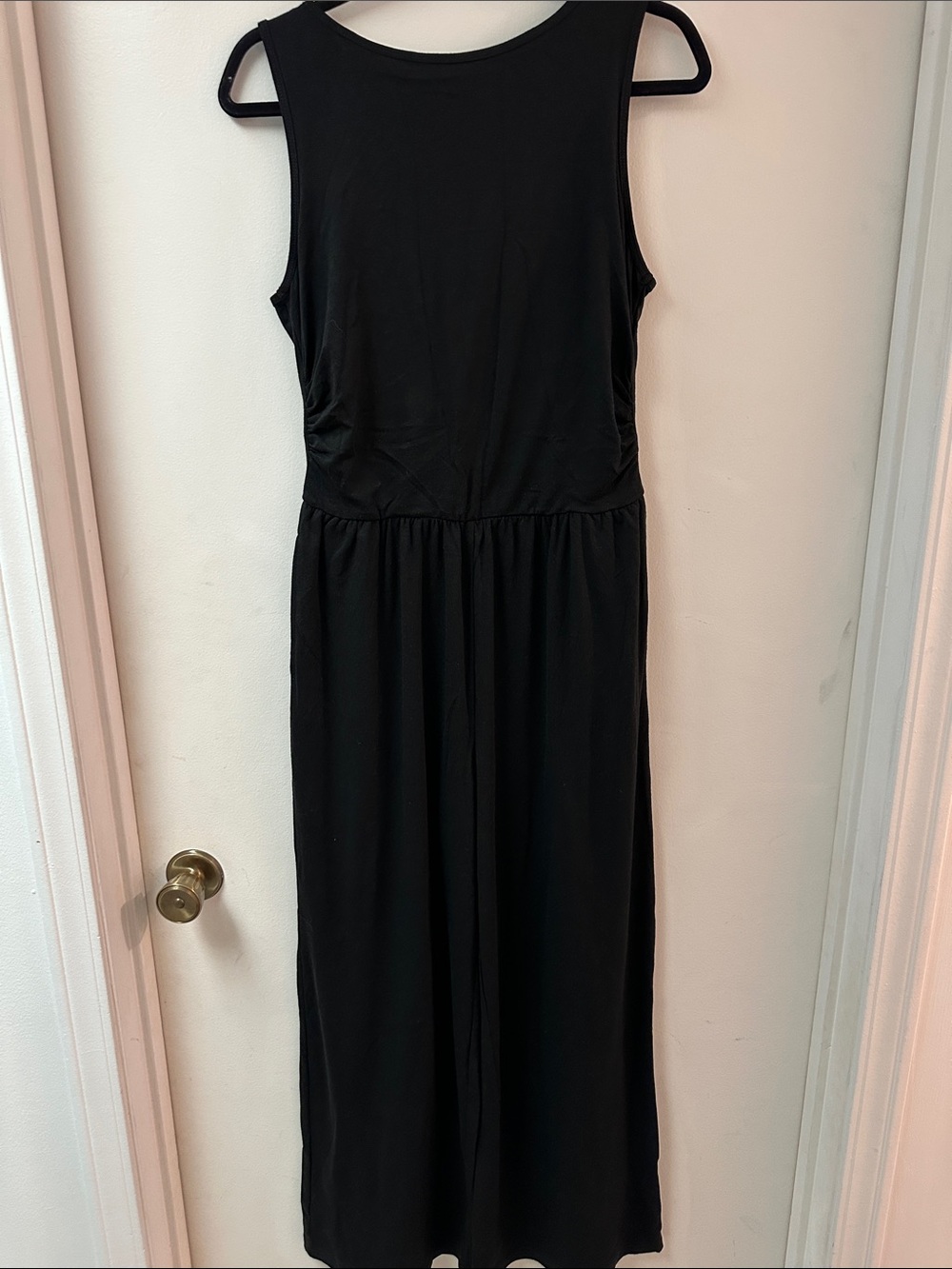 Everyday Black Sleeveless Wide-Leg Jumpsuit